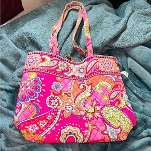 Vera Bradley Pink and Orange Paisley Tote